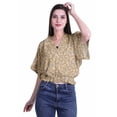 thumbnail image 2 of Moomaya Printed V-Neck Kimono Yoga Tops For Women Casual Boxy Sleeve Tops, 2 of 5