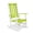 Lemon Green and White, variant on LiteHaven Outdoor Rocking Chair, High Back HDPE Patio Chair, All Weather Rocker Porch Chair, Lawn Chair for Deck, Porch, Backyard, Garden and Indoor,Orange/White