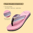 thumbnail image 4 of Women's Orthotic Flip Flops,Casual Comfortable Woven Strap Yoga Mat Thong Sandal with Arch Support Slip On Sandals for Summer Beach, 4 of 6