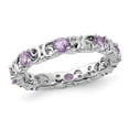 thumbnail image 1 of 4/5 Carat Amethyst Band Ring in Sterling Silver, 1 of 3