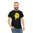 thumbnail image 5 of Dripping funny smiley emoji graphic t shirt Unisex Heavy Cotton Tee, 5 of 8