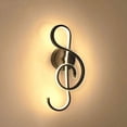 thumbnail image 1 of Aplique de pared LED para interiores, lámpara de pared de diseño simple y moderno, decoración artística creativa con forma de nota musical para una amplia aplicación en dormitorios, escaleras, salas, 1 of 5