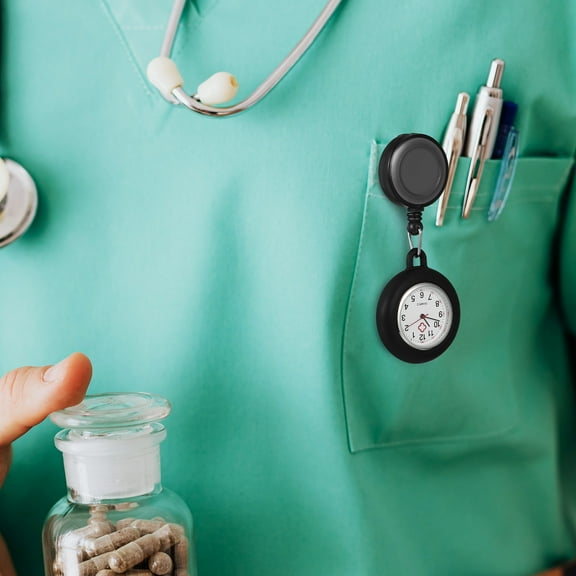 STOBOK Badge Watch Clip On Pocket Watch For Women Quartz Multi 1Set