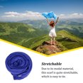 thumbnail image 4 of Sonducket Turbante Bufanda Color liso Suavidad Corbata Envoltura para la cabeza Ampliamente aplicable Accesorio de mujer Regalo dulce Chal Accesorios de disfraces Azul real, 4 of 6