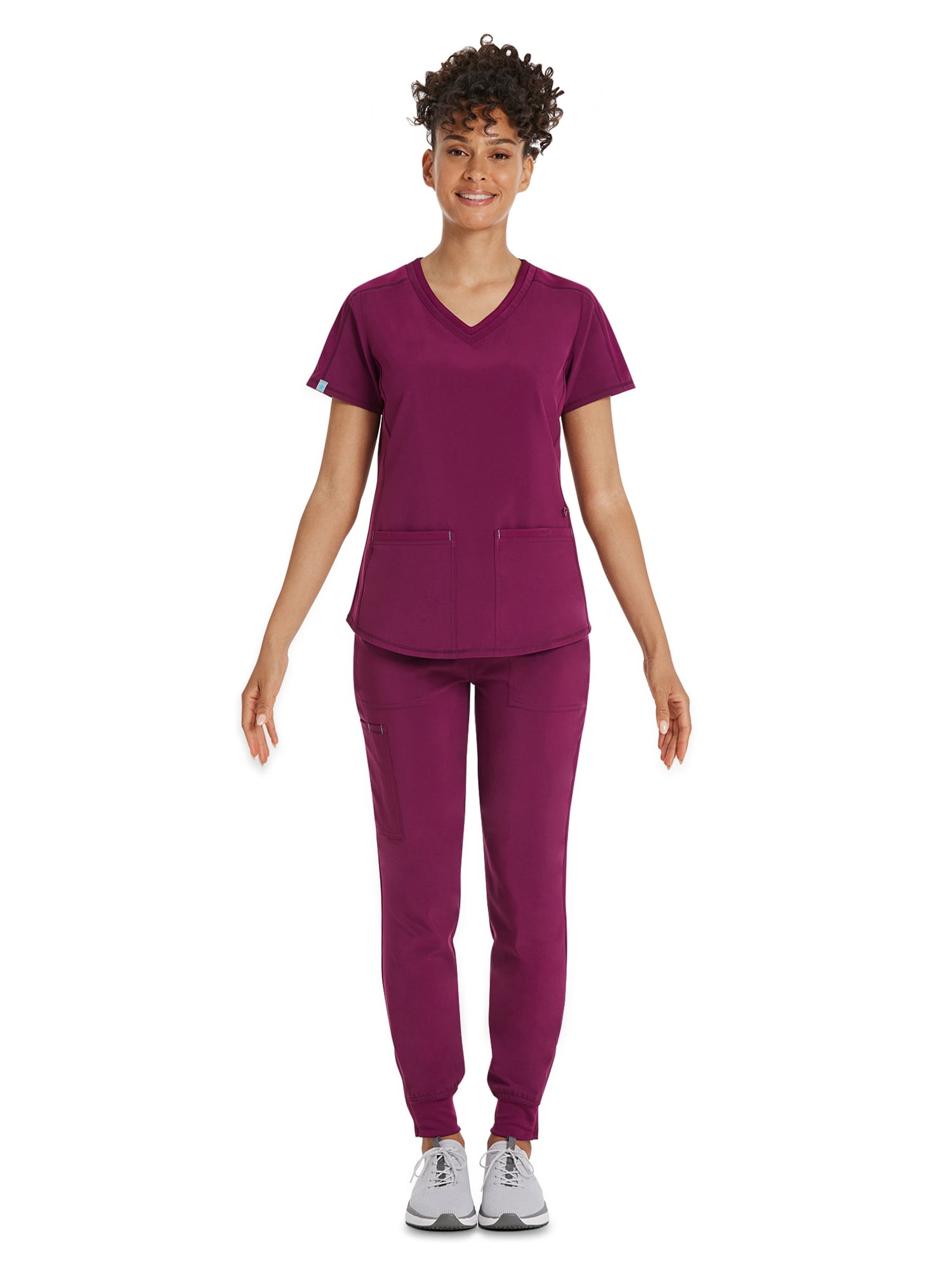 Scrubstar Women's Premium Performance Stretch Double V-Neck Scrub Top, Sizes XS-3XL