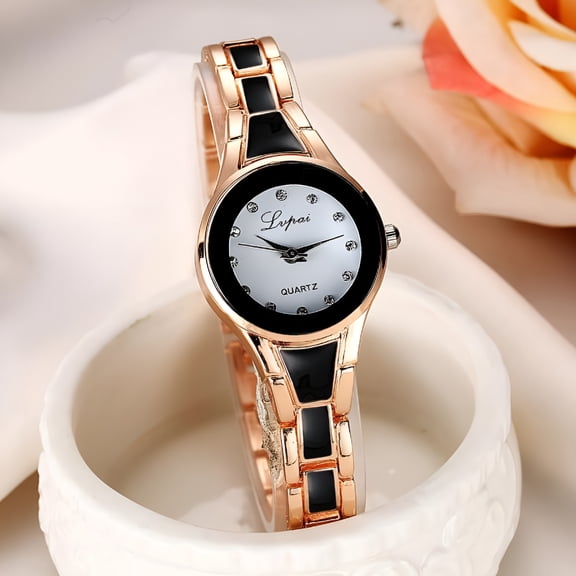 DESIGNICE 2026 New Gold Watches for Women Luxury Ladies Quartz Wrist Watches Stainless Steel Bracelet,Vintage Fashion Womens Gold Watch,Bracelet Adjustment Tool Included,Water Resistant