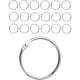 thumbnail image 1 of Paquete de 20 anillos para cortina de ducha con ganchos de metal - Anillos redondos que se pueden abrir de 50 mm para cortinas, baño, hogar, archivadores - Metálico, 1 of 5