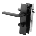 thumbnail image 3 of Cerradura de aluminio para puerta de dormitorio, cerradura de seguridad para el hogar, manija para dormitorio con llaves, tornillo negro, 3 of 14