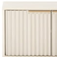 thumbnail image 4 of SAFAVIEH Lylia 4 Door Media Stand, White/Gold Legs/Gold Handle (60.8 in. W x 17.7 in. D x 24.6 in. H), 4 of 16