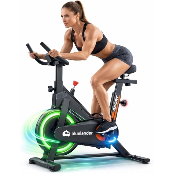 Bicicleta Fija Spinning Bluelander con Volante de Inercia y Soporte para Celular