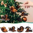 thumbnail image 1 of Colgante de coche navideño para perro - Decoración acrílica para espejo de coche, decoración de oficina, artículos para fiestas - Regalo de adornos navideños 8x0,4cm, 1 of 4