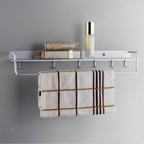 CHROME TOWEL HOLDER BATHROOM STORAGE RACK TOWEL RAIL BAR