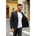 thumbnail image 3 of COOFANDY Mens Black Casual Blazer Dress Coat Stretch Business Suit Jacket Slim Fit Knit Sport Coat, 3 of 10