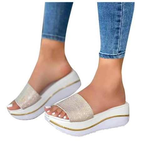 

Vedolay Summer Babouche Cloud Slippers for Women Soft Ribbed Knit Closed Back Women Slipper White 7.5