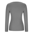 thumbnail image 6 of Qetyuw Womens Solid Color Ribbed Knit Sweater Criss Cross Wrap V Neck Long Sleeve Sweaters Casual Slim Fit Jumper, 6 of 8