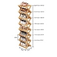 thumbnail image 6 of SHIBAILI 5-Tier Bamboo Folding Shoe Rack - No Assembly, Space-Saving(Black), 6 of 9