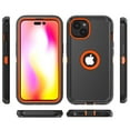 thumbnail image 3 of Xhy iPhone 14 Plus Case with Belt Clip Holster+Privacy Screen+Lens Protector Military Grade Heavy Duty Shockproof Armor Durable Detachable for iPhone 14 Plus 6.7 inch 2022 Phone - Black+Orange, 3 of 11