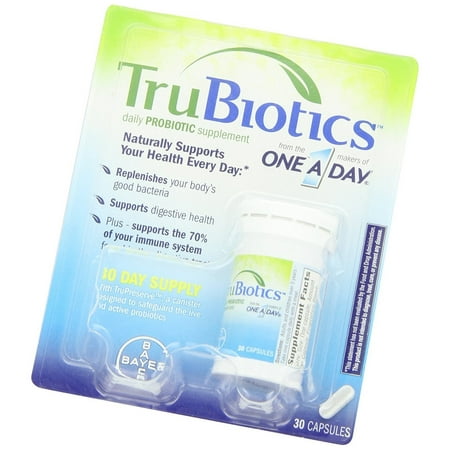 Trubiotics Supplements Naturally Helps Support Digestive and Immune Health 30 Count