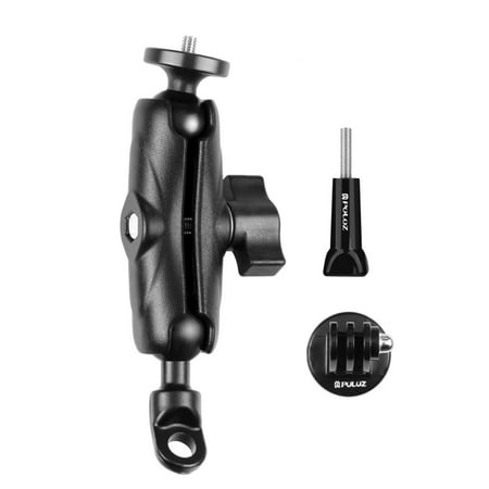 Image of Durable PULUZ PU702B Motorbike Rear view Mirror Mount Bracket Double Flexible Ball Head ABS Material Easy to Install