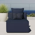 thumbnail image 3 of Modway Saybrook Outdoor Patio Upholstered Sectional Sofa Armless Chair in Navy Blue, 3 of 7