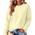 thumbnail image 2 of Womens Oversized Sweatshirts Basic Solid Pullover Tops Fall Winter Long Sleeve Crewneck Clothes, 2 of 5
