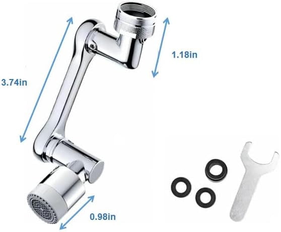 1080°Swivel Faucet-Extender Sink - Sink Aerator - Dual-Mode Splash-Proof Faucet Extension, Kitchen and Bathroom 360° Rotating Sprayer Attachment, Suitable for Hand Washing/Shampooing/Washing Face