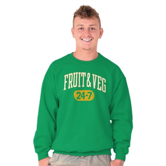 Fruit Veg Herbivore Vegetarian Sweatshirt for Men or Women Brisco Brands S