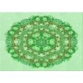thumbnail image 1 of Ahgly Company Machine Washable Indoor Rectangle Transitional Jade Green Area Rugs, 4' x 6', 1 of 7