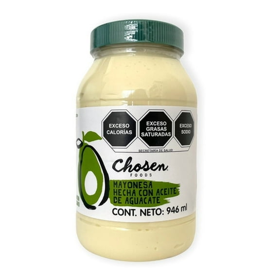 Mayonesa de aguacate Chosen Foods 946 ml Sin Gluten Sin Ogm Original