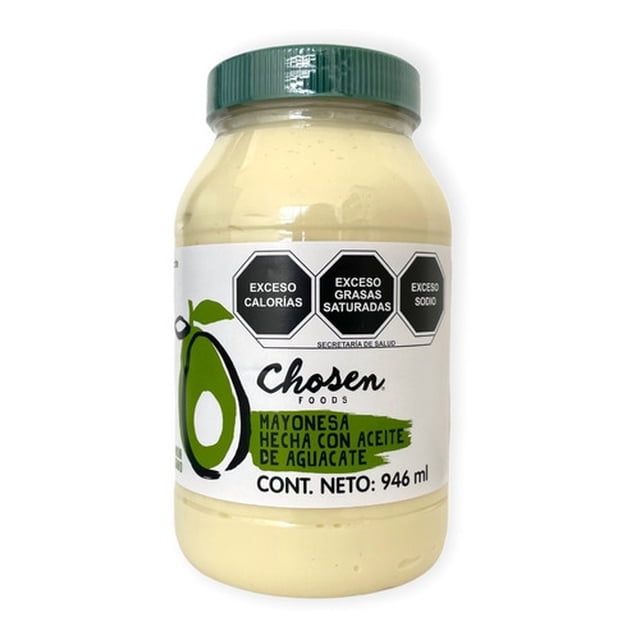 Mayonesa de aguacate Chosen Foods 946 ml Sin Gluten Sin Ogm Original