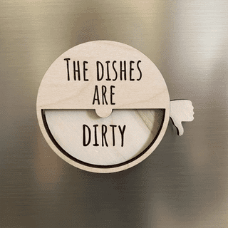 Sperric Dishwasher Magnet, Clean Dirty Sign Indicator for Dishwasher Non-Scratch Easy to Read and Strong Slide for Changing Signs, Sleek and Convenien