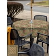 thumbnail image 4 of Outdoor Tablecloth with Umbrella Hole and Zipper, Sage Green Boho Square Table Cloth 54x54 Inch Waterproof Tablecloth, Vintage Ethnic Tribe Abstract Art Floral Picnic Table Cover for Patio Camping, 4 of 7
