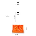 thumbnail image 3 of Bilqis Snow Shovel For Lane, 17.5in Portable Snow Pusher Shovel With Added Handle, Detachable D-Grip Handle, Large Capacity Snow Shovel For Trunk Car Emergency Camping, 3 of 7