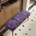 thumbnail image 4 of POLERO Sretch Bench Covers Slipcover Purple Hunting Camo Print Dining Bench Cover with Elastic Band Home Decoration Washable Rectangle Piano Chair Cover for Dining Room, Living Room, 4 of 7