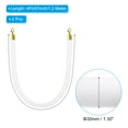 thumbnail image 2 of Uxcell 4 Feet White Velvet Stanchion Rope Crowd Control Barrier Rope with Snap Hooks, Golden 2 Pack, 2 of 6