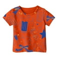 thumbnail image 1 of T-Shirts d'Été pour Filles, Doux, Imprimé Graphique, Manches Courtes, Basiques, Col Rond, Taille 12-13T, 1 of 4