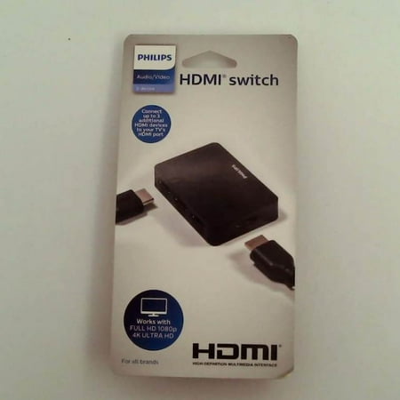 Philips 3 Port HDMI Switch - Black