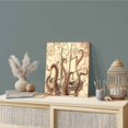 thumbnail image 2 of Wall Art Prints, Vintage Octopus Framed Canvas Prints for Bedroom Living Room Bathroom Office, Beige Nautical Coastal Retro Gallery Wrap Wall Art Poster for Gifts Home Decor 12"x12", 2 of 9