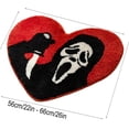 thumbnail image 3 of 26×24in Halloween Bath Rugs Soft & Non-Slip Decor Heart-Shaped  Rug Horror Halloween Bathroom Decor Carpet And Gothic Doormat, 3 of 6