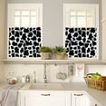 thumbnail image 2 of Black White Cow Print Kitchen Window Valance,Teenagers Children Toddlers Living Room Bedroom Decoration, 2 of 5