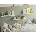 thumbnail image 7 of 15.8in White Floating Shelves, Set of 6 Wood Shelves, Farmhouse Shelf Wall Decor for Bathroom, Bedroom, Living and Kitchen Room, 7 of 7