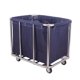 thumbnail image 5 of Carrito de lavandería con ruedas, cesto para la colada, 35,4x25,5x31,5 pulgadas, ruedas de 4 pulgadas, marco de acero inoxidable para salones de Azul, 5 of 8
