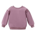 thumbnail image 4 of Tranfacy Chandails en Molleton Unis pour Filles Manches Longues Col Rond Chandail pour Automne Hiver Haut Décontracté Quotidien, 4 of 4