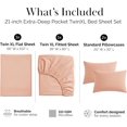 thumbnail image 2 of Southshore Fine Linens Vilano Extra Deep Pocket 6-Piece Sheet Set, 110 GSM Microfiber, 21-Inch Deep Pocket, 1 Fitted Sheet, 1 Flat Sheet, 2 Pillowcases, Blush, Twin XL, 2 of 9
