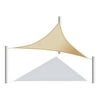 ALEKO Waterproof Sun Shade Sail - Triangular - 10 x 10 x 10 Feet - Sand