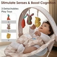 thumbnail image 4 of Tiny Marvels Baby Bouncer Seat with Soothing Vibrations and Music Sensory Toy, Age 0-6 Months(Sand Checks), 4 of 10