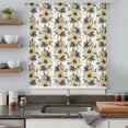 thumbnail image 5 of Yellow Floral Sheer Curtains 108 Inches Extra Long, Abstract Flower Leaf Plant Light Filering Curtains, Privacy Drapes Simi Floor to Veiling Curtain for Living Room Bedroom Large Window Treatment, 5 of 9