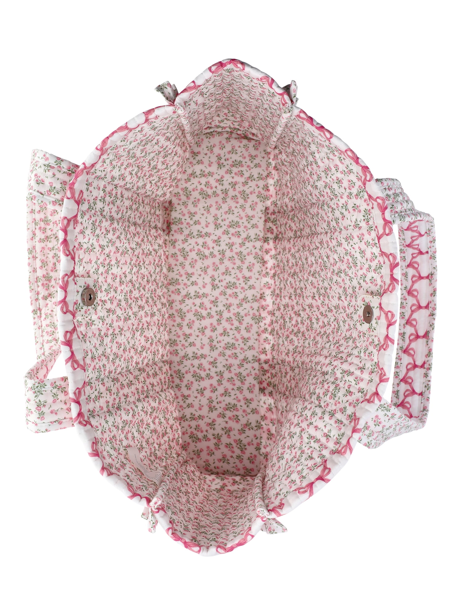 No Boundaries Quilted Tote Bag, Women's, Pink Jubilee Bow/Floral