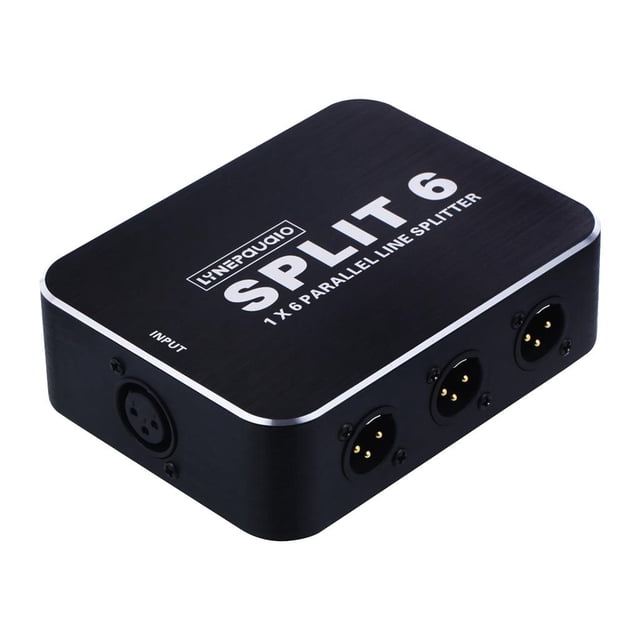 1 piece NUEVO Negro XLR Divisor De 6 Vías Nivel De Micrófono Divisor XLR 1 6 Salida