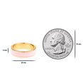 thumbnail image 4 of Gold Plated Sterling Silver Light Pink Enamel Thick Band Ring for Women - Size 8, 4 of 5
